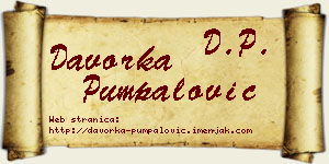 Davorka Pumpalović vizit kartica